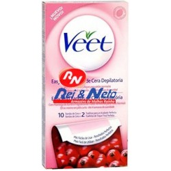VEET Bandas corporais 10 mais 2 toalhitas pele normal