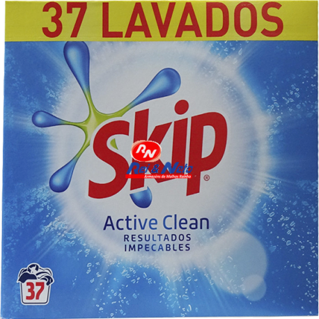 Detergente Roupa Pó Skip Active Clean 37 Doses