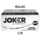 Guardanapo Joker 40X40 PPP 1/8 Cor Branco 25 fls P.40