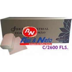 Toalhete Mão Joker Natural Industrial 20X21 (38G/M2) cx. 20x130 Fls. (2600)
